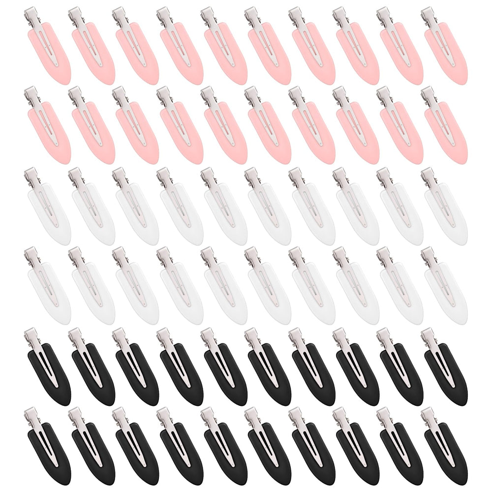 Qulkws clips-cheveux sans pli blancs, fixation douce sans traces