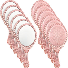 Miroir Qunclay Princesse rose dore, ensemble de 12, idéal comme cadeau festif.