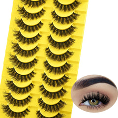 Cils QUNETY faux avec effet œil de chat pour un regard allongé et naturel.