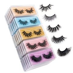 QUNETY lot cils 3D imitation vison synthétique, 30 paires, regard glamour durable.