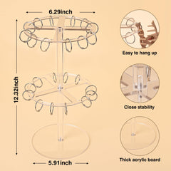 QUPIVA rangement clips cheveux avec 24 anneaux métalliques pour rangement net