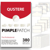 Patch QUSTERE grand format sur le visage, absorption des sécrétions possible.