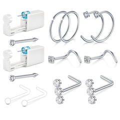 QWALIT kit-piercing-nez-2-pack: ensemble pratique pour piercing à domicile en toute sécurité.