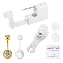 Kit QWALIT piercing nombril doré avec pistolet inclus pour une utilisation prête à l'emploi