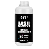 QYF Shampoing extension cils – bouteille 500ml, nettoyage en profondeur des extensions