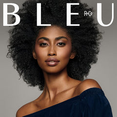 R+Co BLEU – brillance intense pour cheveux soyeux et polis.