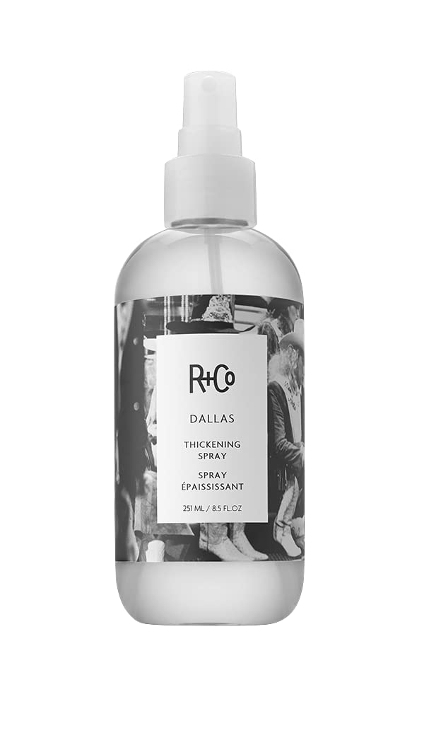R+Co Dallas spray épaississant – flacon près, volume immédiat.