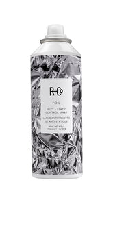 R+Co Foil Frizz + Static Aérosol sur bouteille, contrôle durable des frisottis et de la statique