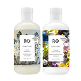 R+Co Gemstone Color Shampoo, bouteille, protège la couleur tout en offrant douceur et éclat.