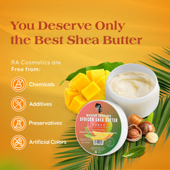 RA COSMETICS Beurre karité africain – texture crème légère sur peau