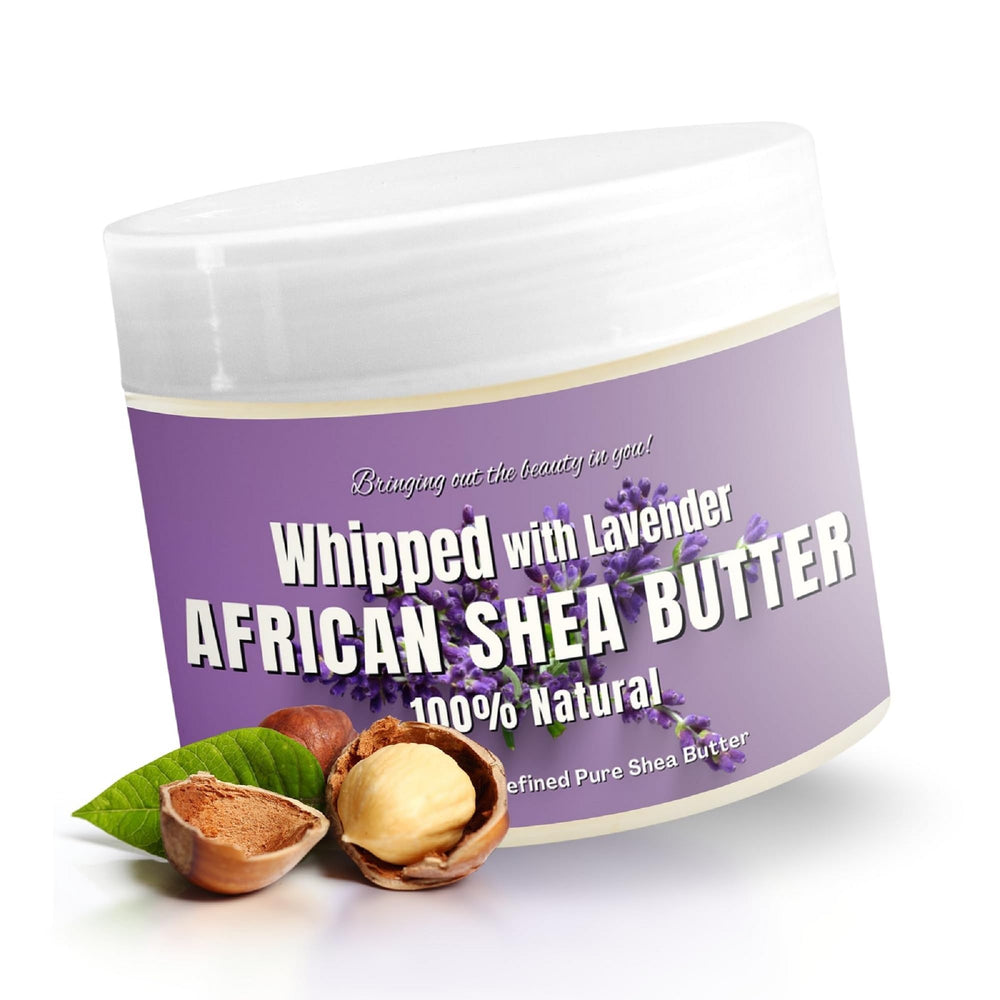 RA COSMETICS whipped shea butter lavender jar nourishes skin and soothes senses