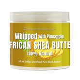 RA COSMETICS Whipped Shea Butter Pineapple jar 12oz hydrates skin and nourishes hair