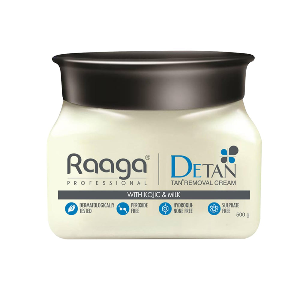 Raaga Professional Dé-Tan Crème, flacon élégant, hydratation douce et teint plus uniforme.