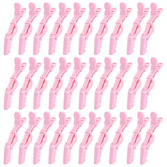 Pinces alligator Rabetly rose à dents larges, pour une tenue fiable lors du coiffage.