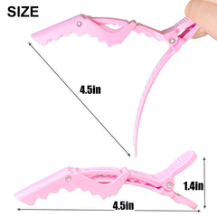 Pince alligator Rabetly rose, légère et durable, idéale pour des looks volumineux.