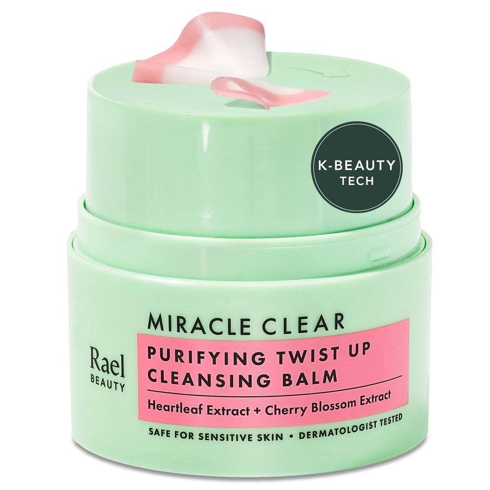 Rael baume-nettoyant Miracle Clear avec packaging élégant et pratique