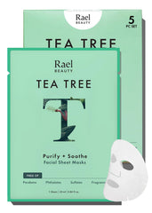 Rael masque arbre à thé en bambou – emballage élégant et purifiant.