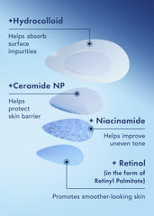 Patch Rael absorption hydrocolloïde: capte l'excès de fluide.