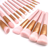 Raffaello ZOREYA ensemble pinceaux Rose, application homogène et professionnelle.