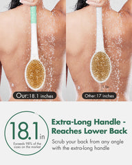 Rafow brosse double-face avec poils durs et souples pour exfolier.