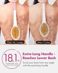 Rafow brosse-douche-dos-poils-fermes nettoie en profondeur le dos.