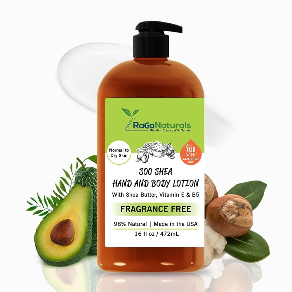 RaGaNaturals lotion corporelle naturelle sans parfum apaise peau sèche et sensible.