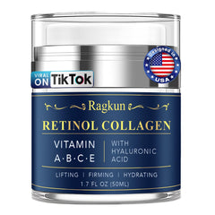 Ragkun Retinol Cream face jar close-up showing rich texture for hydrated, smoother-looking skin.
