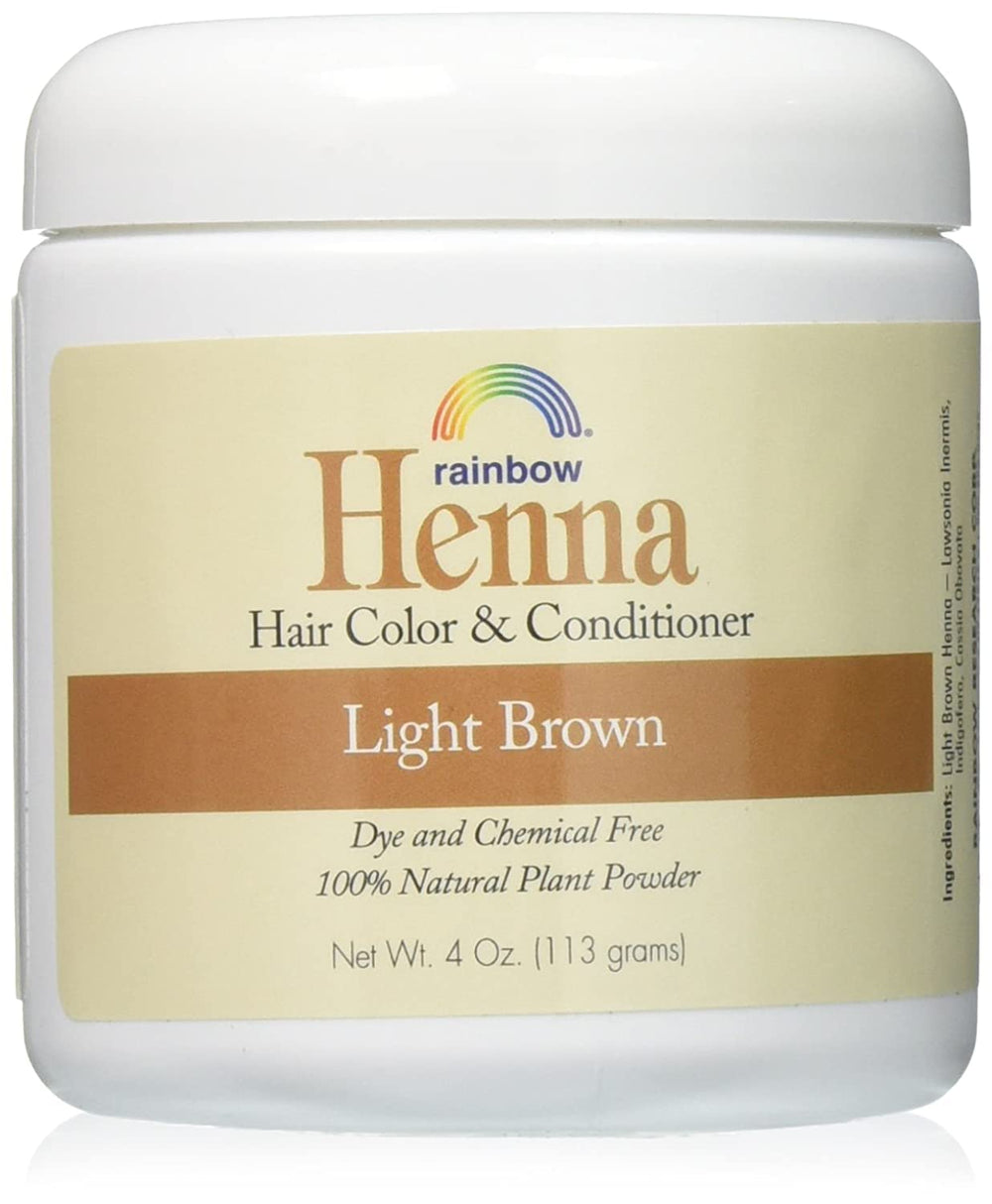 Henné Rainbow Research persan clair – flacon et couleur naturelle pour cheveux.
