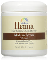 Rainbow Research henné persan médium brun noisette sur emballage, usage pratique et naturel