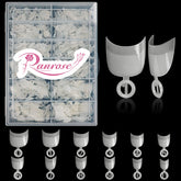 Ranrose 600pcs ongles courts ovales dans une boîte transparente pour un rangement rapide
