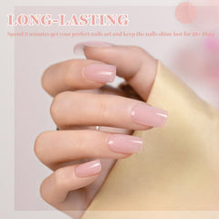 RARJSM base gel nude rose pale pinceau facile pour application précise
