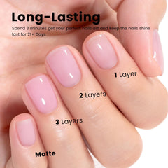 RARJSM Gel Base Teinte Peau Rose Naturelle, renforçant les ongles.