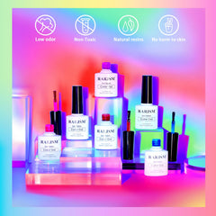 RARJSM Vernis gel translucide jaune en flacon pour un effet lumineux durable.