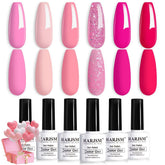 Vernis gel RARJSM rose clair pour une manucure estivale élégante