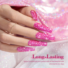 Vernis gel diamant irisé pour effet holographique captivant