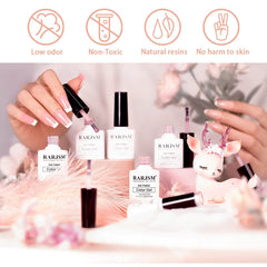 RARJSM vernis gel nude blanc pur, effet clair et lumineux sur les ongles.