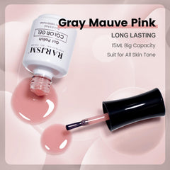 Vernis Gel Nude Rose Naturel RARJSM sur ongle, rendu élégant et discret