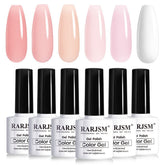 RARJSM vernis gel nude rose pâle sur flacon, fini naturel et discret.