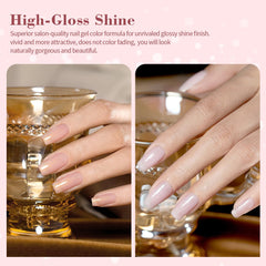Vernis gel nude satin RARJSM, rendu neutre et élégant.