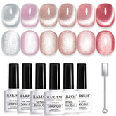 Vernis gel RARJSM œil-chat diamant brillant et réfléchissant.