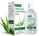Raslok Gel d'Aloe Vera dans une bouteille, hydratation naturelle pour visage et cheveux.