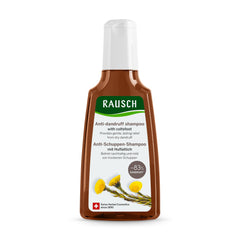 RAUSCH tussilage-shampoing-bouteille-200ml, bouteille prête pour la routine capillaire.