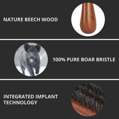 Brosse RAVEGO avec manche en bois Sapele et prise ergonomique.