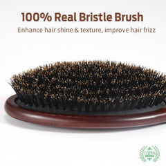 RAVEGO brosse à cheveux avec manche en bois, prise en main confortable.