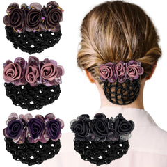 Ravlzors attache-chignon fleur ensemble, look chic et pratique.