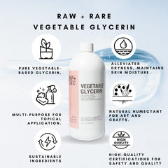 Raw Plus Rare Glycerine végétale, flacon transparent facilitant le dosage
