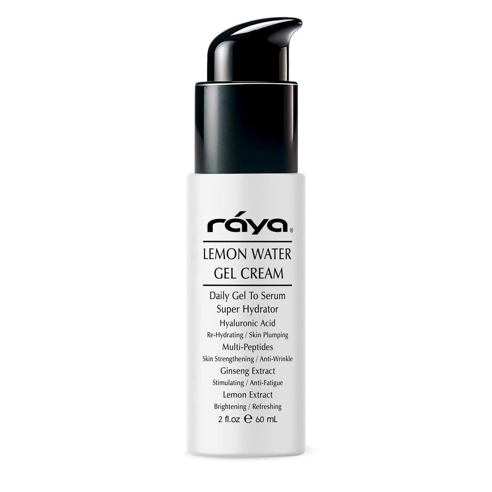 Raya creme gel eau citron bouteille offre une hydratation légère pour le visage.