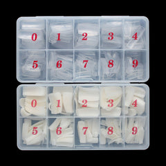 RayanWay demi-ongles acryliques clair naturel pour manucure rapide.
