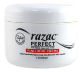 Razac Crème de finition pour permanentes, flacon élégant prêt au soin quotidien des cheveux.