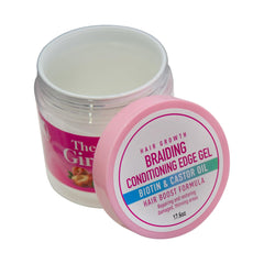 R&B Collection Braiding Edge Gel Honey Peach – texture crèmeuse et contrôle du coiffage.